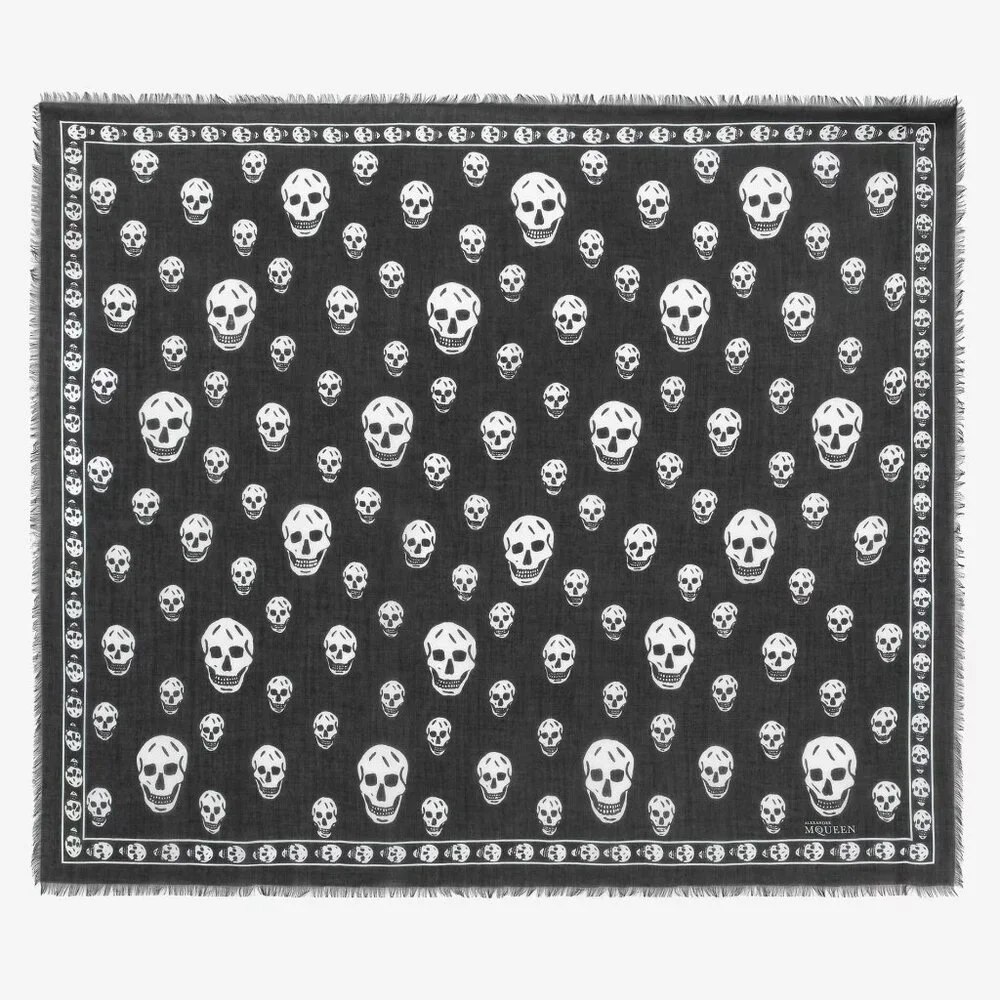 NWT Alexander McQueen Skull Scarf silk/modal blend